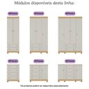 Ver imagem 6 de Berço Americano 3 em 1 com Colchão Incluso e Cômoda 4 Gavetas Allegra Multimóveis Mp4700