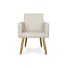 Kit 06 Poltronas Decorativa Recepção Oferta Courino Balaqui Cor:Courino Bege - 3