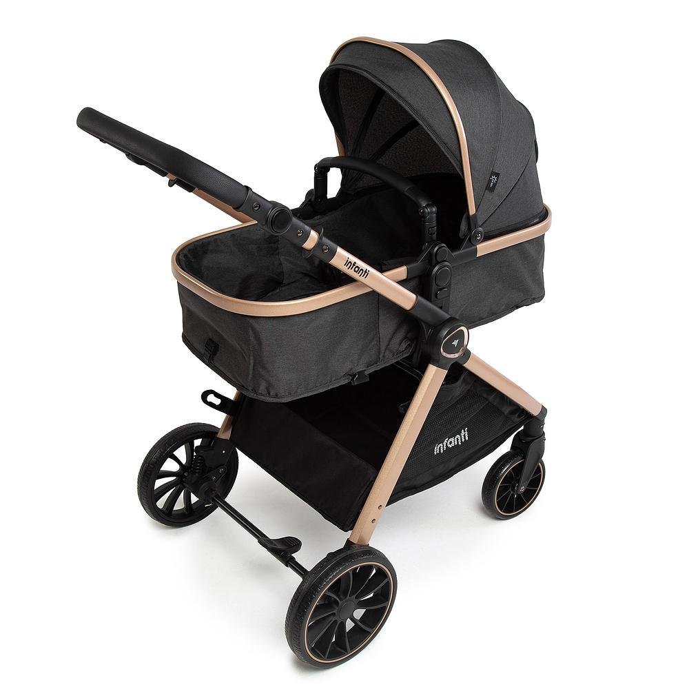 Carrinho com Bebê Conforto Travel System Romanzo Duo Preto Bronze - Infanti - 2