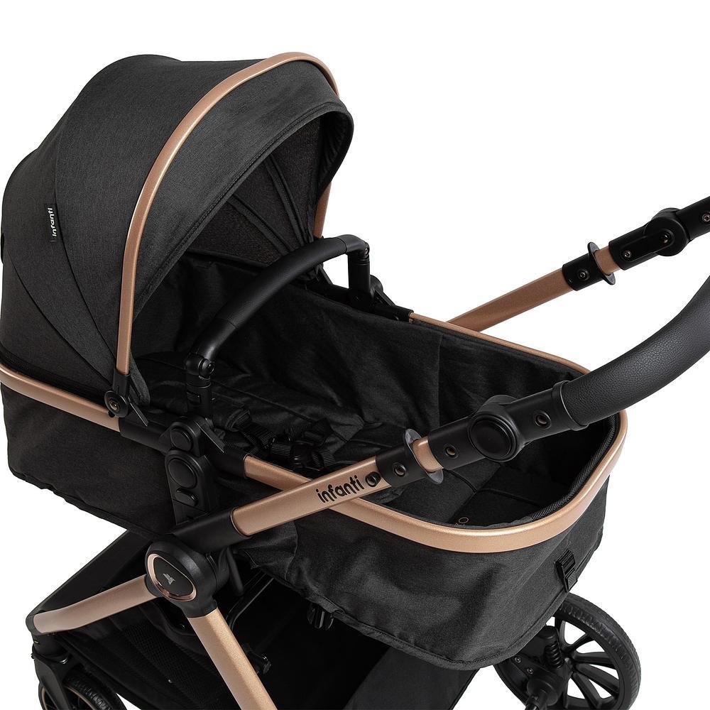 Carrinho com Bebê Conforto Travel System Romanzo Duo Preto Bronze - Infanti - 3