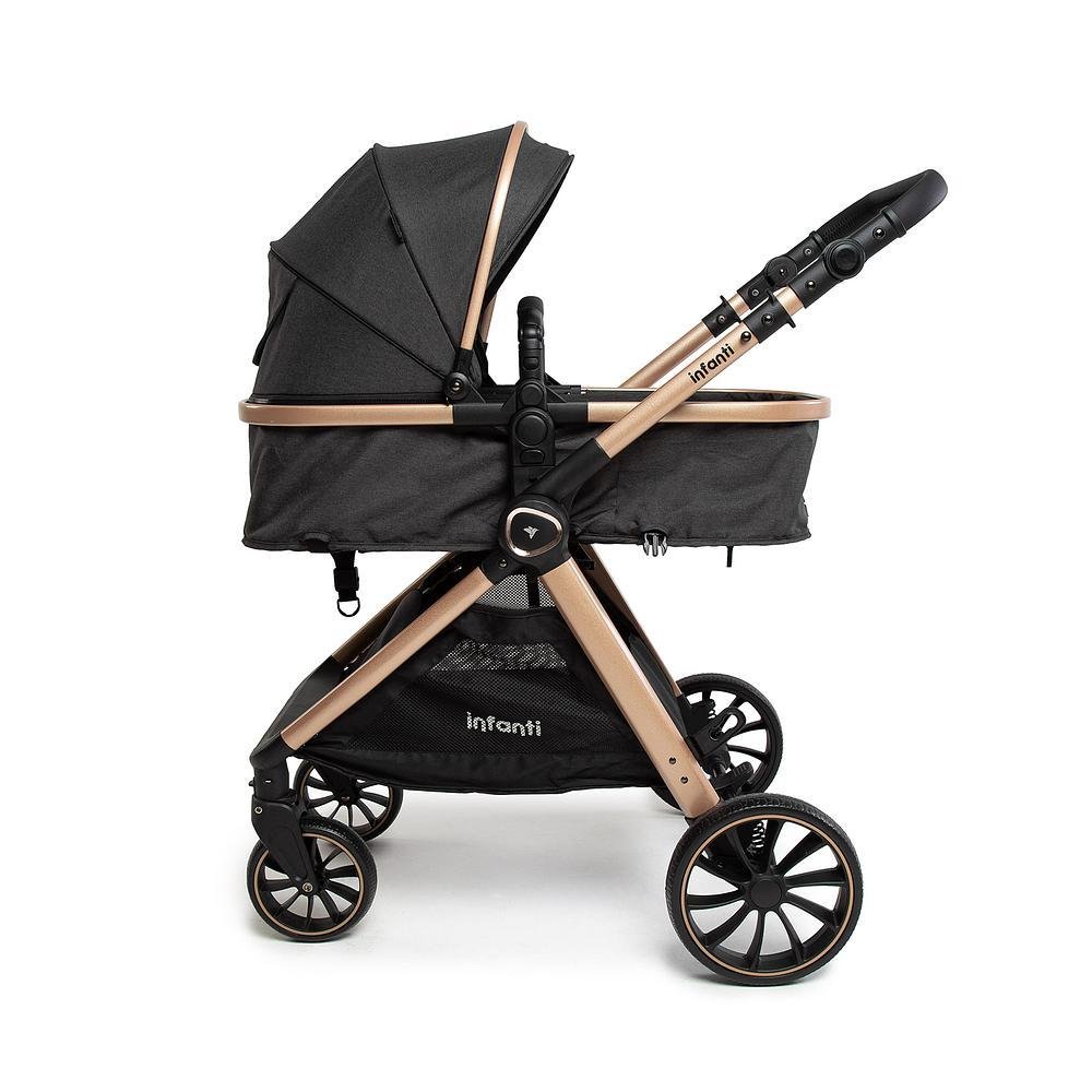 Carrinho com Bebê Conforto Travel System Romanzo Duo Preto Bronze - Infanti - 6