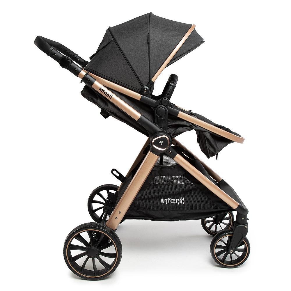 Carrinho com Bebê Conforto Travel System Romanzo Duo Preto Bronze - Infanti - 5