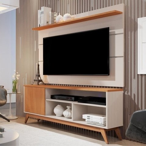 Rack com Painel para TV Canopus Off White Nature