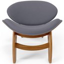 Ver imagem 5 de Kit 4 Poltronas Decorativa Orgânica Sala Living Kadosh L02 Suede Cinza