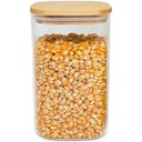 Ver imagem 3 de Kit 2 Potes de Vidro Hermético 1100ml Tampa Bambu Quadrado Oikos Borea Cozinha Mantimentos Temperos