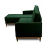 Sofá 3 Lugares 2,10m Living com Chaise Esquerdo Lavinia Linho Verde Adonai Estofados - 4