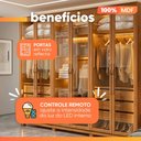 Ver imagem 5 de Guarda Roupas Casal 6 Portas 6 Gavetas Reflecta com LED 100% MDF Sulivan