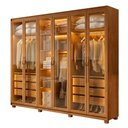 Ver imagem 1 de Guarda Roupas Casal 6 Portas 6 Gavetas Reflecta com LED 100% MDF Sulivan