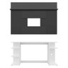 Mesa Gamer com Painel Tv 55 Polegadas e Prateleira Guilda Plus Multimóveis Branco/preto - 6