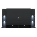 Ver imagem 7 de Painel com Suporte TV até 60 Polegadas e 4 Leds Prateleiras de Vidro Vegas Multimóveis Preto