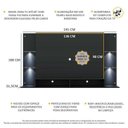 Ver imagem 4 de Painel com Suporte TV até 60 Polegadas e 4 Leds Prateleiras de Vidro Vegas Multimóveis Preto