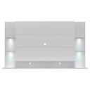 Ver imagem 7 de Painel com Suporte TV até 60 Polegadas e 4 LEDs Prateleiras de Vidro Vegas Multimóveis Branco