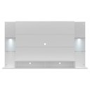 Ver imagem 7 de Painel com Suporte Tv até 60 Polegadas e 2 Leds Prateleiras de Vidro Vegas Multimóveis Branco