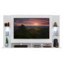 Ver imagem 6 de Painel com Suporte Tv até 60 Polegadas e 2 Leds Prateleiras de Vidro Vegas Multimóveis Branco