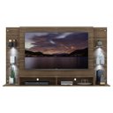 Ver imagem 6 de Painel com Suporte TV até 60 Polegadas e 4 LEDs Prateleiras de Vidro Vegas Multimóveis Madeirado