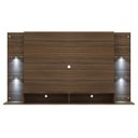 Ver imagem 7 de Painel com Suporte TV até 60 Polegadas e 4 LEDs Prateleiras de Vidro Vegas Multimóveis Madeirado