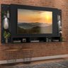 Painel TV 65 Polegadas com 2 Leds e Prateleiras de Vidro Vegas Premium Multimóveis Preto - 2