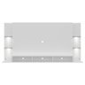 Painel TV 65 Polegadas com 4 LEDs e Prateleiras de Vidro Vegas Premium Multimóveis Branco - 7