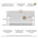 Ver imagem 4 de Painel com Suporte TV 65 Polegadas e 4 Leds Vegas Premium Multimóveis Branco