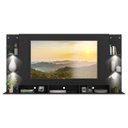 Ver imagem 6 de Painel TV 65 Polegadas com 4 LEDs e Prateleiras de Vidro Vegas Premium Multimóveis Preto