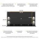 Ver imagem 4 de Painel TV 65 Polegadas com 4 LEDs e Prateleiras de Vidro Vegas Premium Multimóveis Preto
