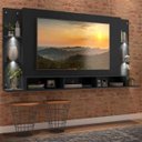 Ver imagem 3 de Painel com Suporte TV 65 Polegadas e 4 LEDs Vegas Premium Multimóveis Preto