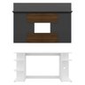 Mesa Gamer com Painel e Suporte TV 55 Polegadas Guilda Plus Multimóveis Branco/Preto/Madeirado - 6
