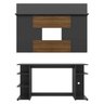 Mesa Gamer com Painel TV 55 Polegadas e Prateleira Guilda Plus Multimóveis Preto/Madeirado - 6