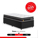 Ver imagem 7 de Cama Box Baú Solteiro Couro Preto + Colchão Life D33 Pillow Top 61x88x188cm Preto - e-Shop Casa