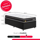 Ver imagem 6 de Cama Box Baú Solteiro Couro Preto + Colchão Life D33 Pillow Top 61x88x188cm Preto - e-Shop Casa