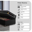 Ver imagem 5 de Cama Box Baú Solteiro Couro Preto + Colchão Life D33 Pillow Top 61x88x188cm Preto - e-Shop Casa
