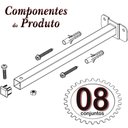 Ver imagem 6 de 08 Suportes Refletor Base Reta Braço 60 Cm 8 Cjts - Branco