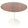 Mesa de Jantar Tulipa Saarinen Redonda 130cm - Imbuia - Branco - 2