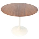 Ver imagem 1 de Mesa de Jantar Tulipa Saarinen Redonda 140cm - Imbuia - Branco