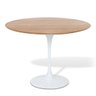 Mesa de Jantar Tulipa Saarinen Redonda 140cm - Freijó - Branco - 1
