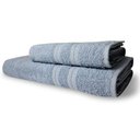 Ver imagem 3 de Jogo 2 Toalhas Itália Soft 1 Banho 1 Rosto Grossa 100% Algodão 430g/m² - Azul Claro