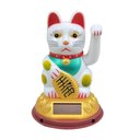 Ver imagem 1 de Maneki Neko o Gato da Sorte Branco 11 cm Alt. Energia Solar