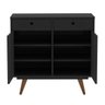 Aparador Buffet 80cm 2 Portas 2 Gavetas Retrô 90  - 3