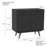 Aparador Buffet 80cm 2 Portas 2 Gavetas Retrô 90  - 8
