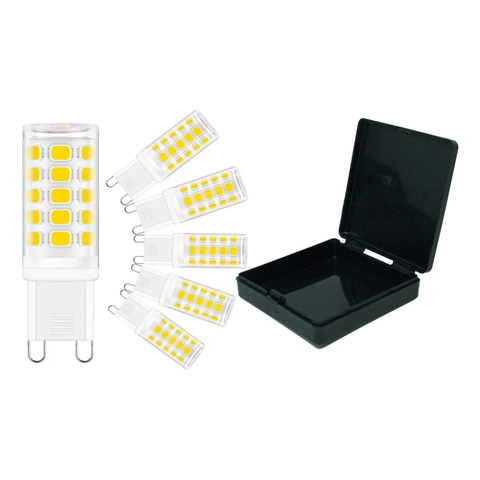 Kit 10 Lâmpada Led G9 Halopin 5w 33 Led Branco Quente Cozinha Banheiro Arandela