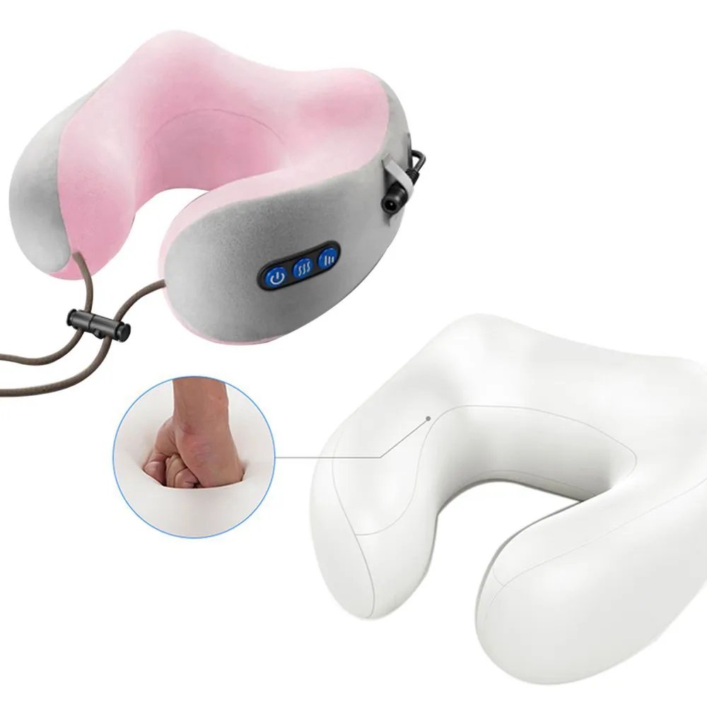 Almofada Massageadora Pescoço Massagem USB Relaxante Anti Estresse