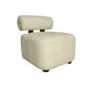 Ver imagem 4 de Poltrona Decorativa Livi Design Slim Orgânica Arredondada Boucle Bege