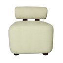 Ver imagem 5 de Poltrona Decorativa Livi Design Slim Orgânica Arredondada Boucle Bege