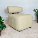 Ver imagem 1 de Poltrona Decorativa Livi Design Slim Orgânica Arredondada Boucle Bege