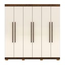 Ver imagem 5 de Roupeiro Elegance 6 Portas e 2 Gavetas Internas - Cor Imbuia Champanhe - Vila Rica