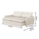 Ver imagem 4 de Conjunto Sala Painel Suspenso Tv 70" Concept + Sofá Orgânico Charlie 3 Lugares Linho - Off-white