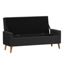 Ver imagem 2 de Recamier Bau Londres 1,20m Suede Preto - Clique Decor