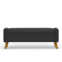 Ver imagem 1 de Recamier Bau Londres 1,20m Suede Preto - Clique Decor