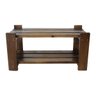 Banco Sapateira de Madeira Castanho Claro - 3
