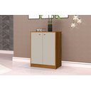 Ver imagem 2 de Conjunto e 1 Mesa Escrivaninha e 1 Armário Balcão Office Escritório Offwhite com Nature- Rede Móvei